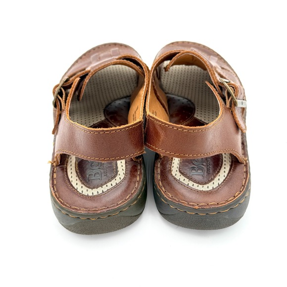 Born Sandals Mens 11M Brown Leather Fisherman Slingback Buckle Comfort - Picture 5 of 7